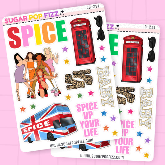 Spice Up Your Life Journaling Deco Stickers - JD211