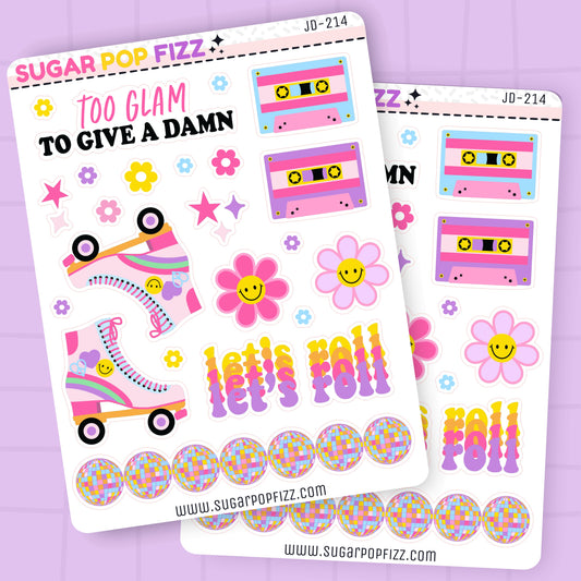 Roller Disco Journaling Deco Stickers - JD214