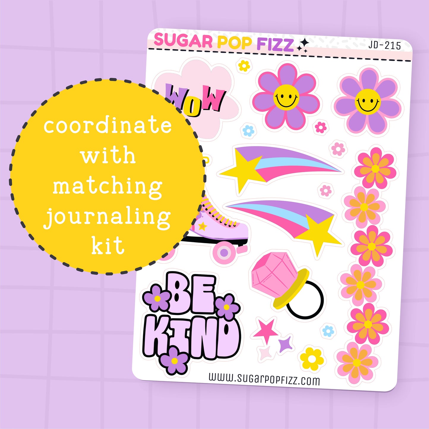 Roller Disco Journaling Deco Stickers - JD215
