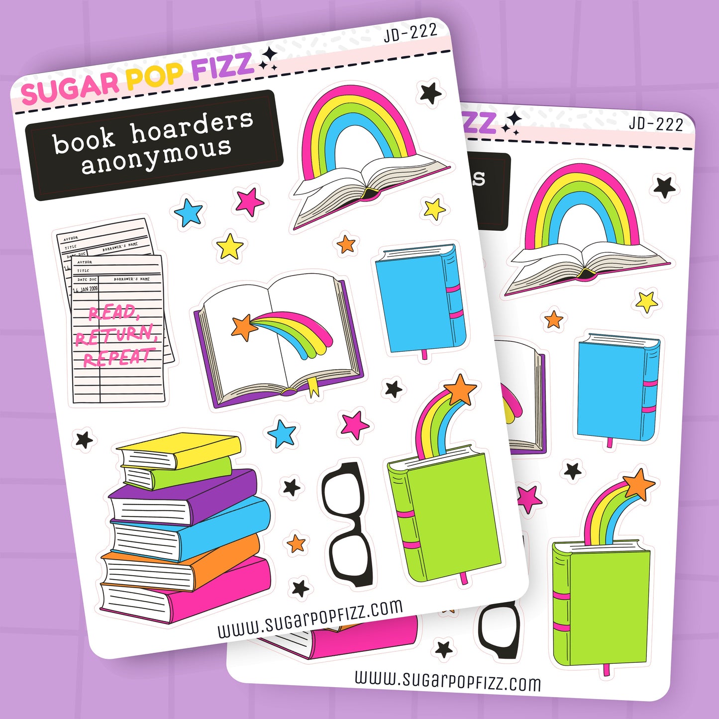 Bookish Rainbow Journaling Deco Stickers - JD222