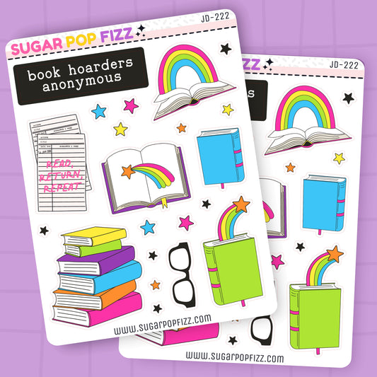 Bookish Rainbow Journaling Deco Stickers - JD222
