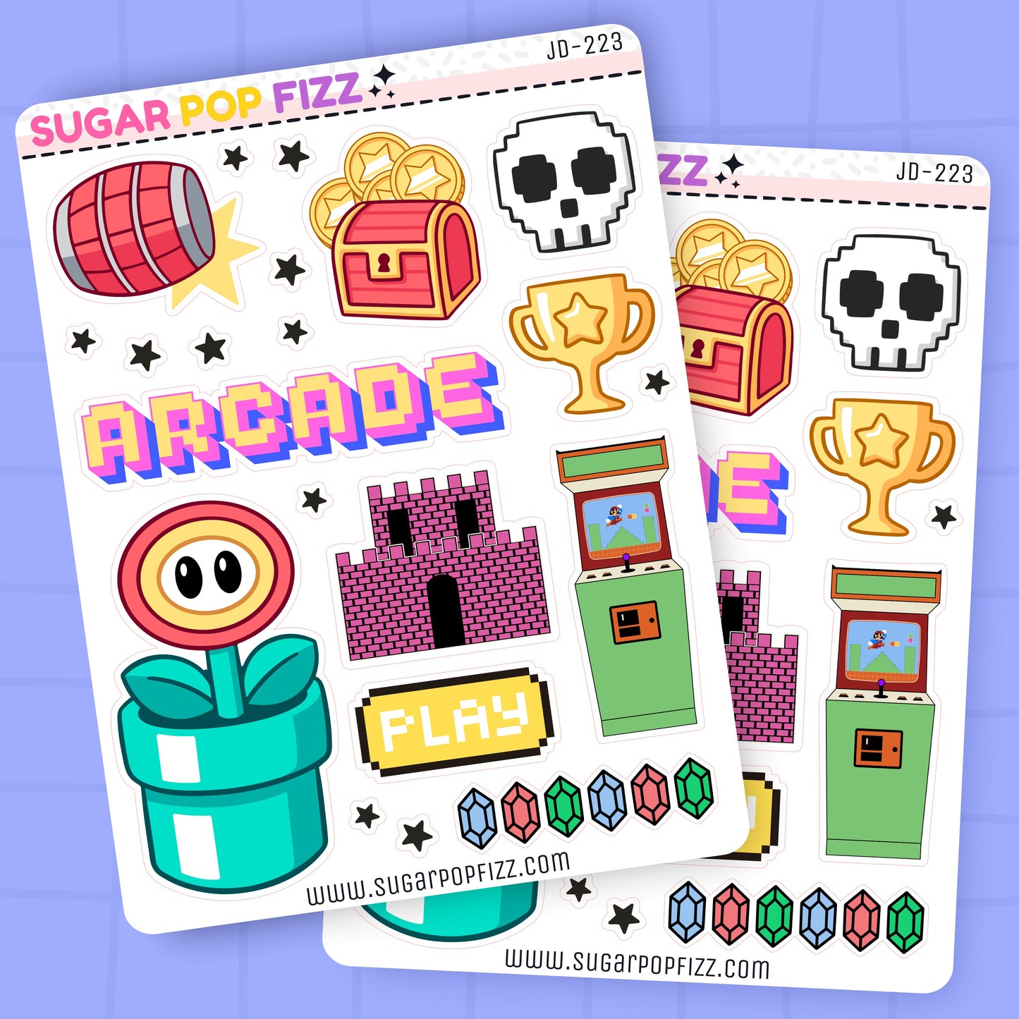 Retro Gamer Journaling Deco Stickers - JD223