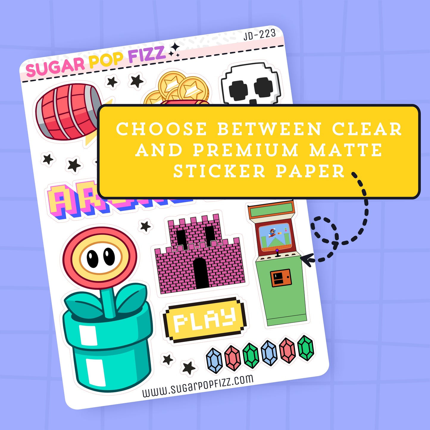Retro Gamer Journaling Deco Stickers - JD223