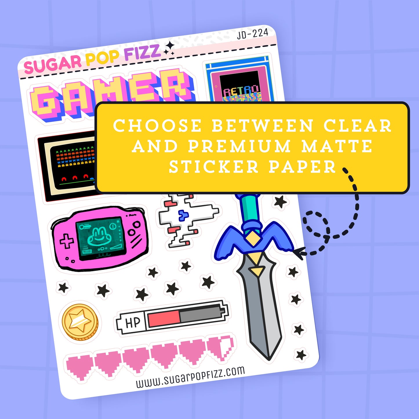Retro Gamer Journaling Deco Stickers - JD224