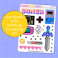Retro Gamer Journaling Deco Stickers - JD224