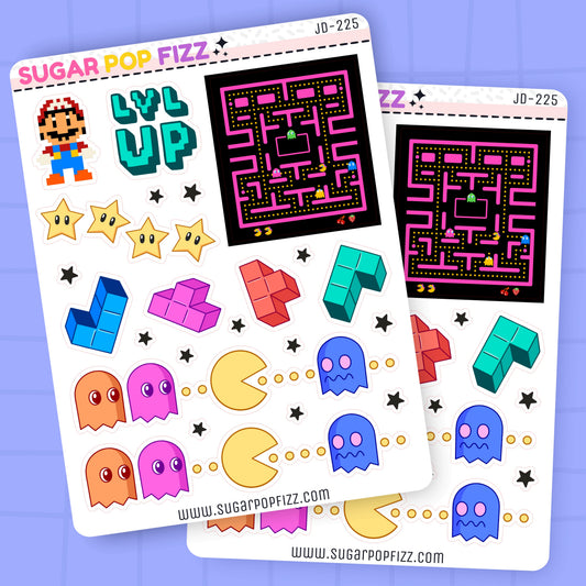 Retro Gamer Journaling Deco Stickers - JD225