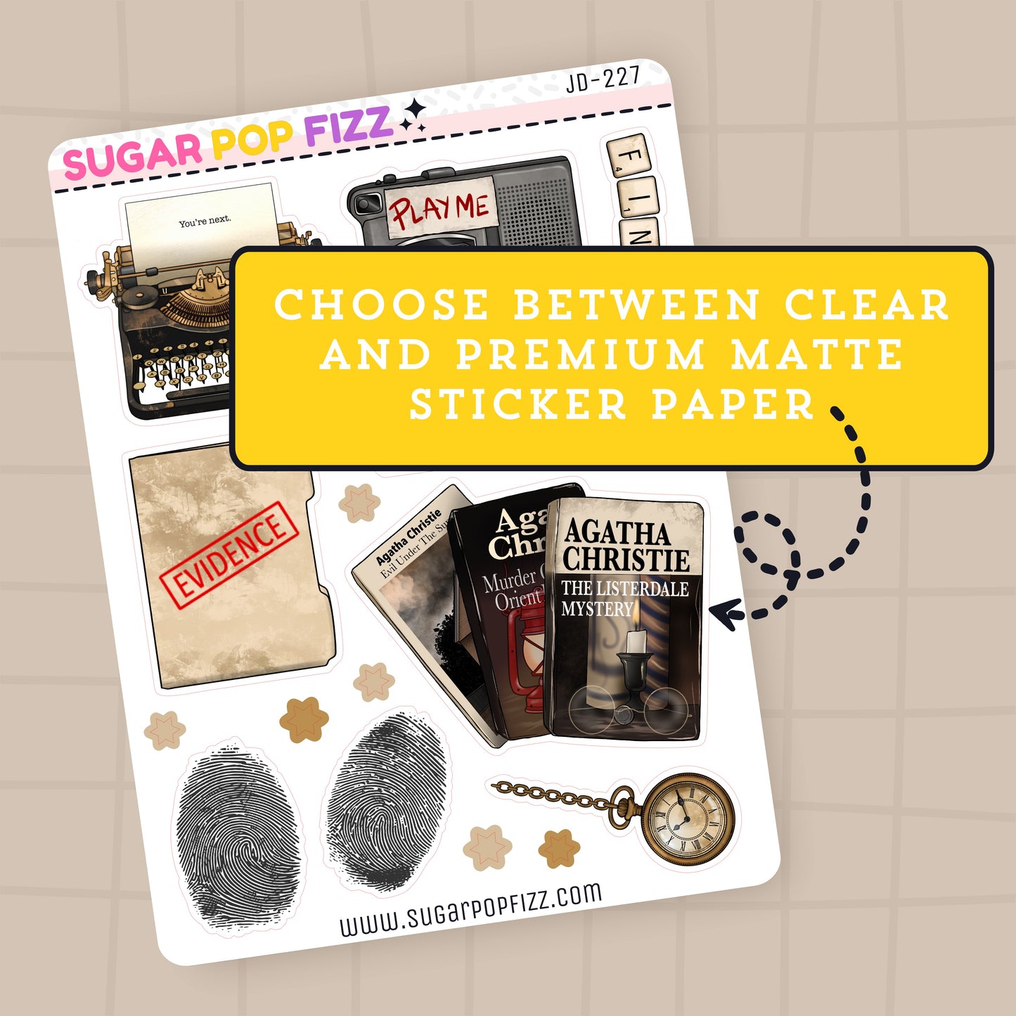 Mystery Thriller Journaling Deco Stickers - JD227