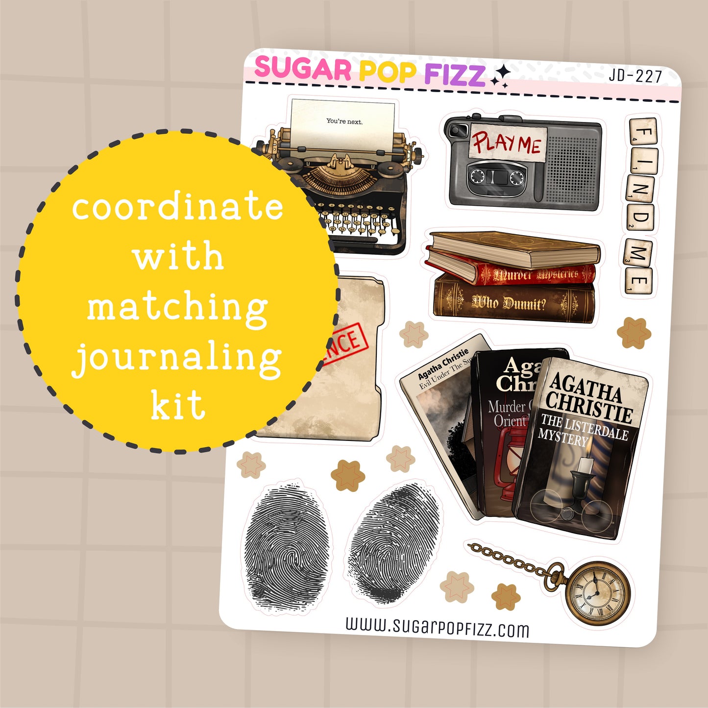 Mystery Thriller Journaling Deco Stickers - JD227