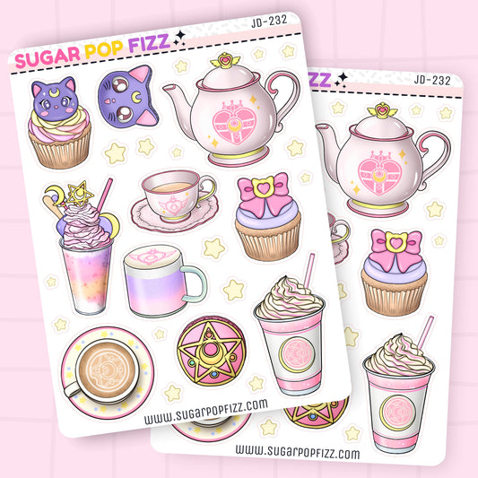 Moonie Cafe Journaling Deco Stickers - JD232