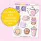 Moonie Cafe Journaling Deco Stickers - JD232