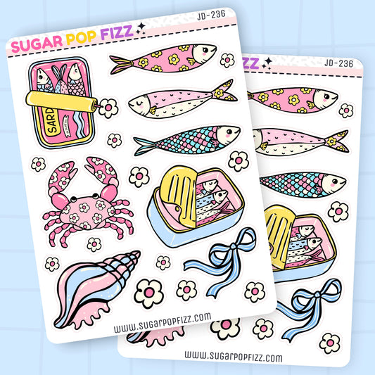 Coastal Coquette Journaling Deco Stickers - JD236