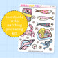 Coastal Coquette Journaling Deco Stickers - JD236