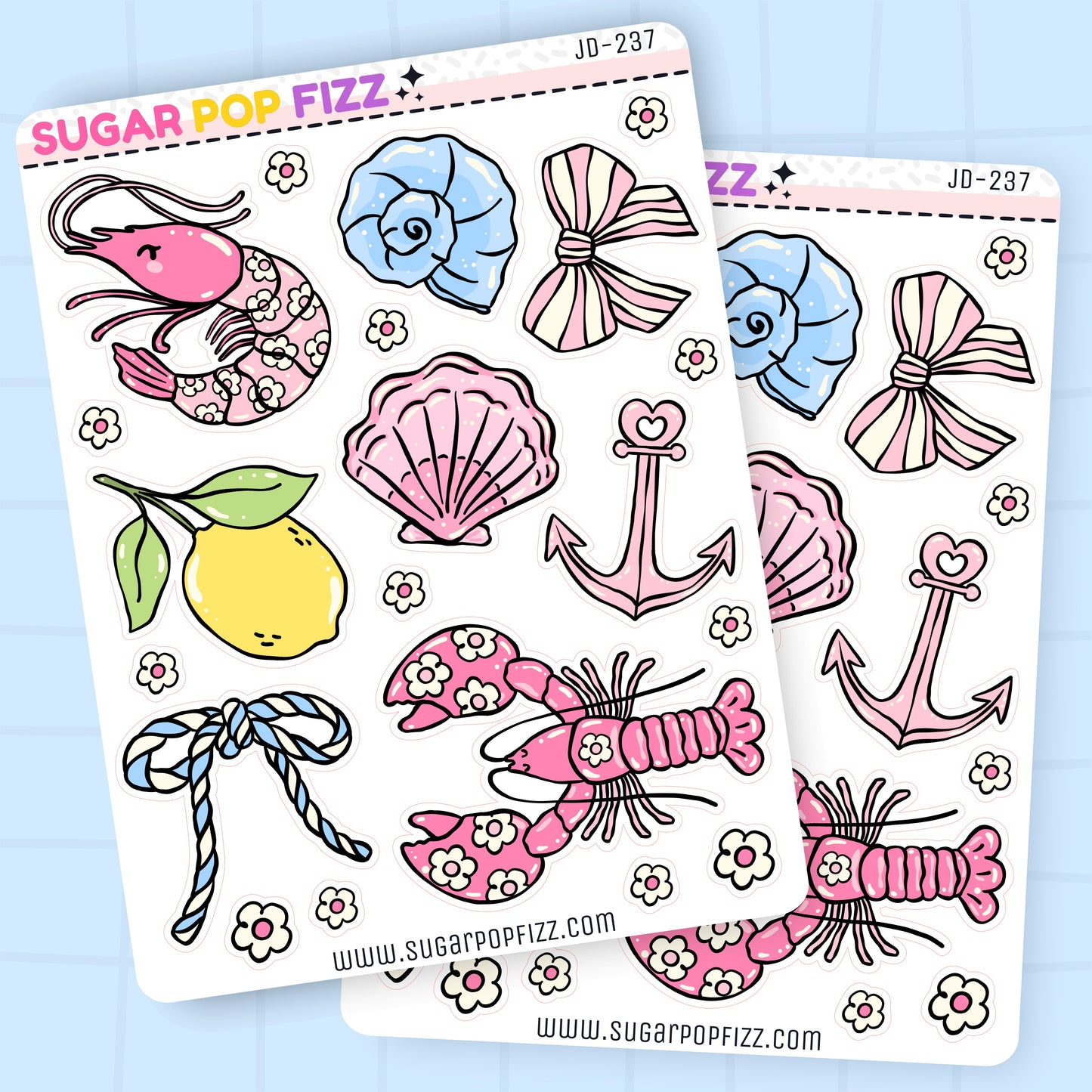 Coastal Coquette Journaling Deco Stickers - JD237