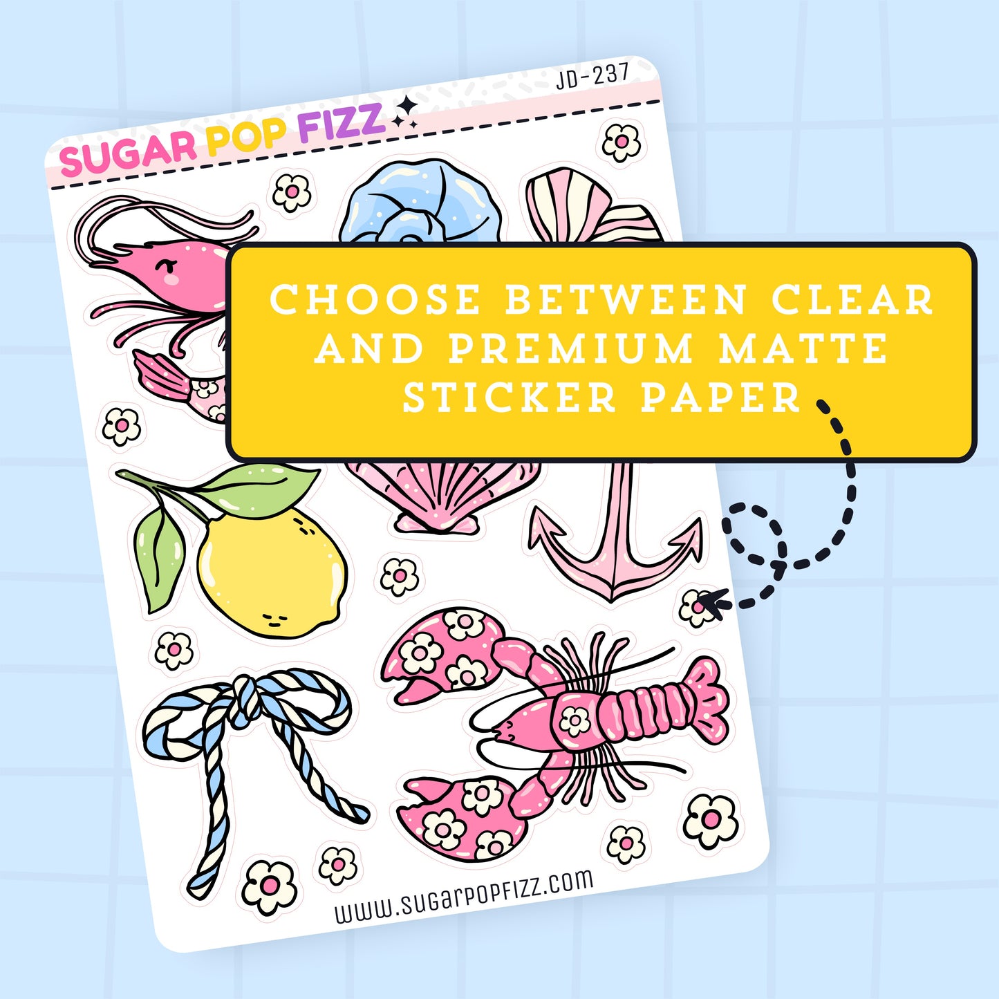 Coastal Coquette Journaling Deco Stickers - JD237