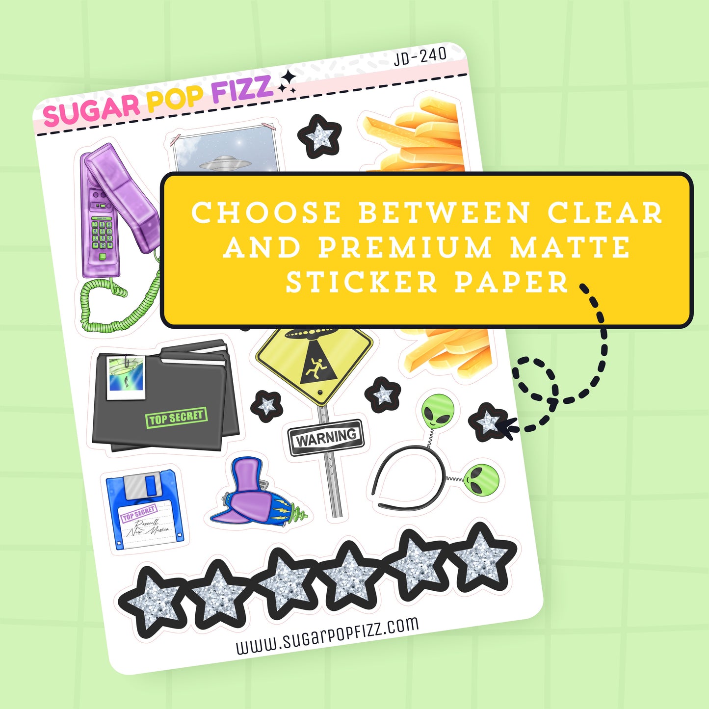 Close Encounters Journaling Deco Stickers - JD240