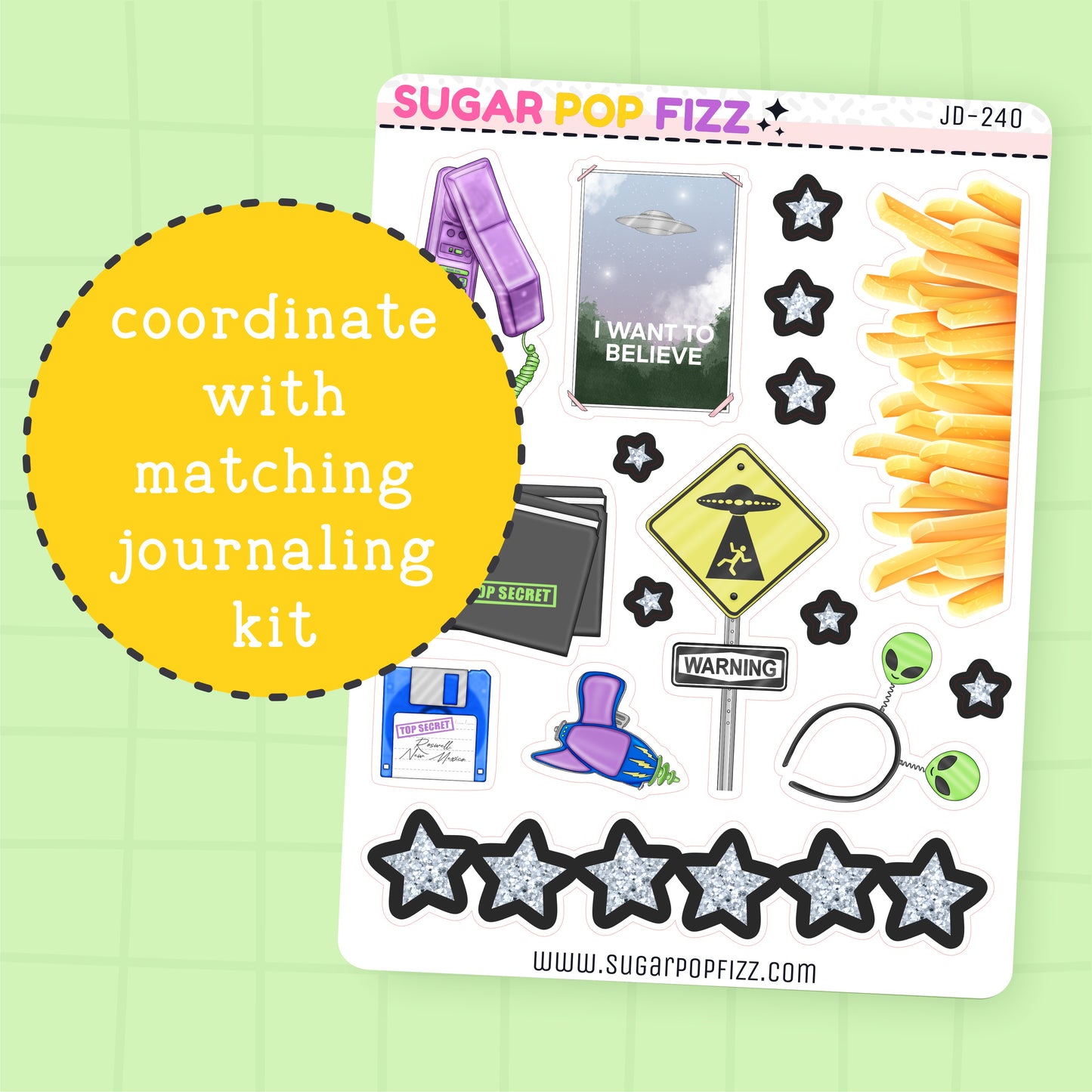 Close Encounters Journaling Deco Stickers - JD240