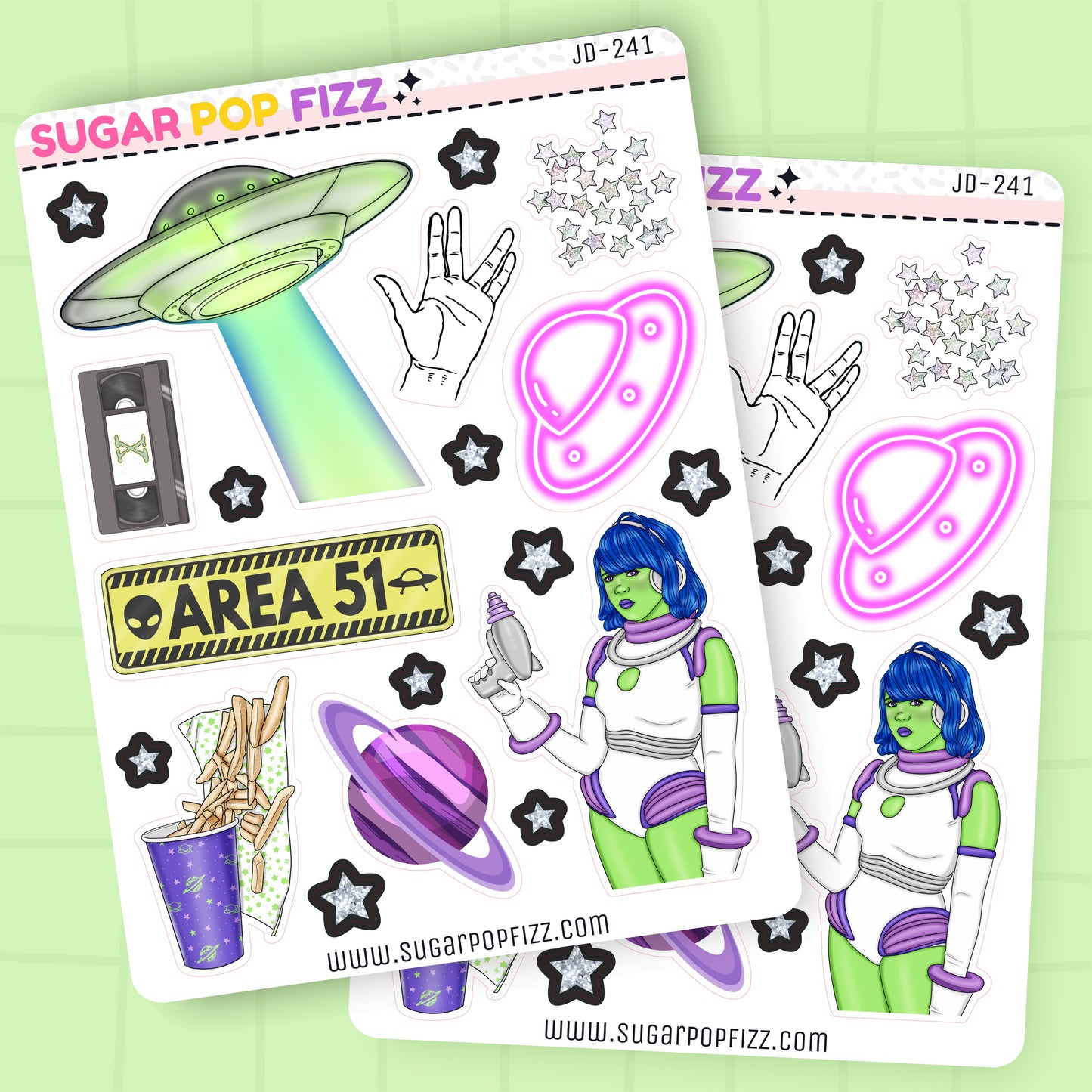 Close Encounters Journaling Deco Stickers - JD241