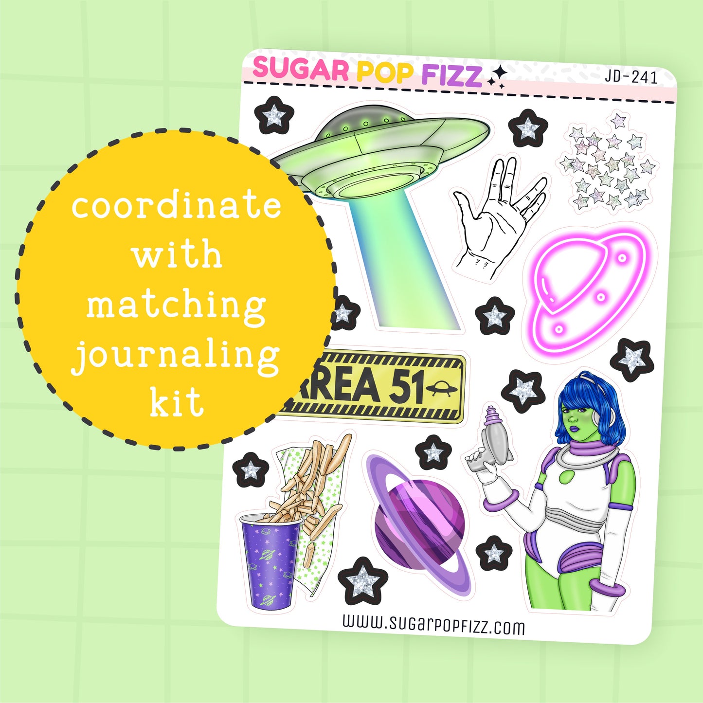 Close Encounters Journaling Deco Stickers - JD241