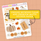 Autumn Booked Journaling Deco Stickers - JD254