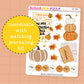 Autumn Booked Journaling Deco Stickers - JD254