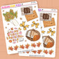 Autumn Booked Journaling Deco Stickers - JD255