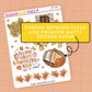 Autumn Booked Journaling Deco Stickers - JD255