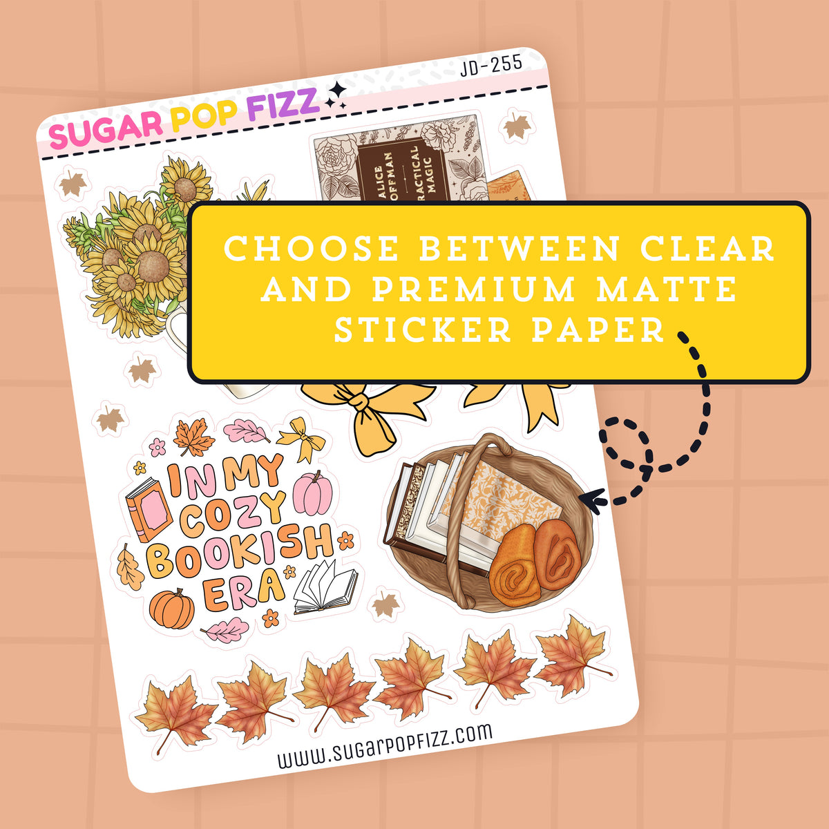 Autumn Booked Journaling Deco Stickers - JD255
