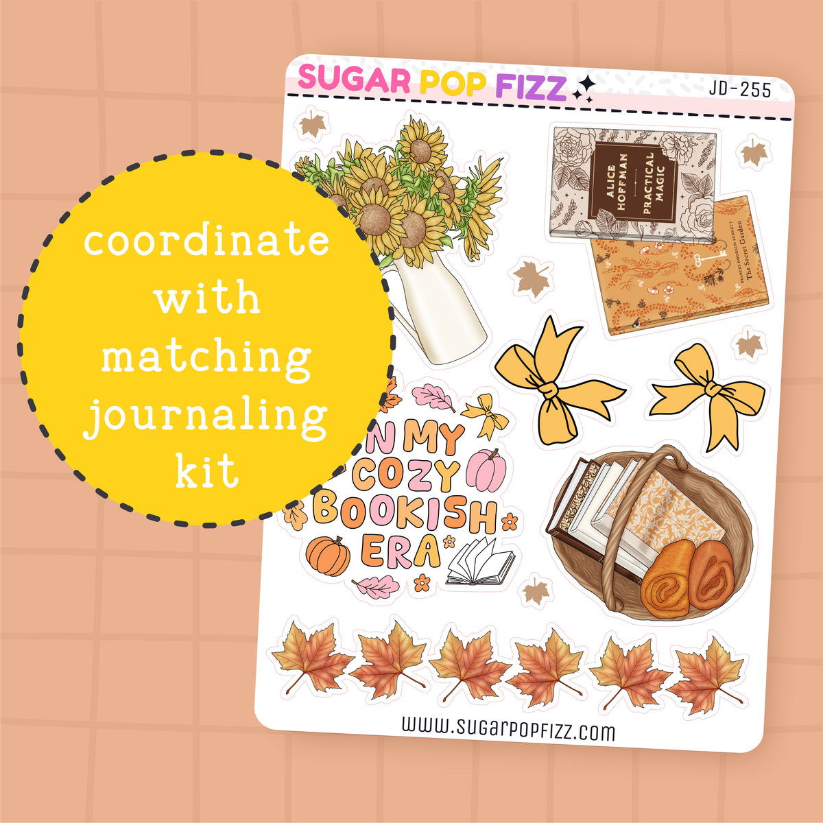 Autumn Booked Journaling Deco Stickers - JD255