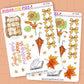 Autumn Booked Journaling Deco Stickers - JD256