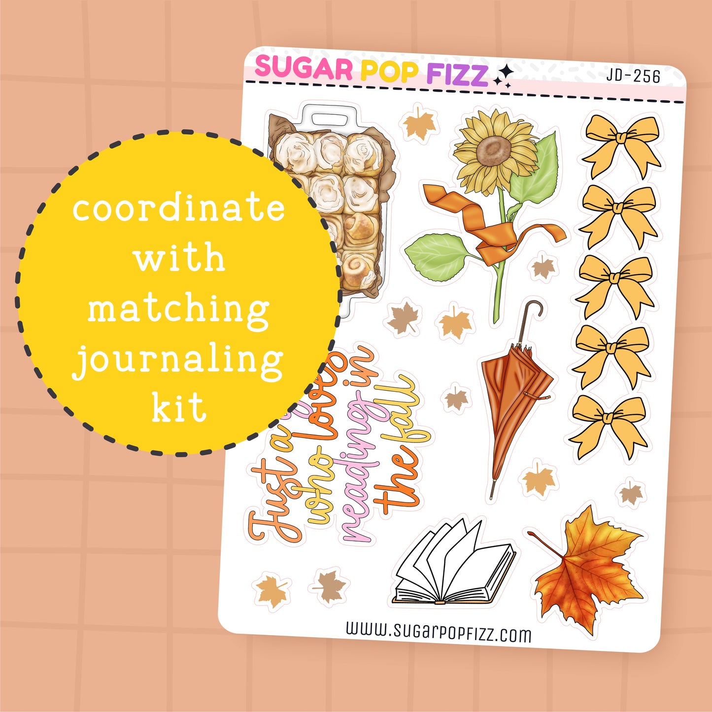 Autumn Booked Journaling Deco Stickers - JD256