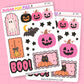 Pink Halloween Journaling Deco Stickers - JD258
