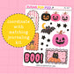 Pink Halloween Journaling Deco Stickers - JD258