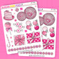 Pink Peppermint Journaling Deco Stickers - JD259