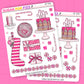 Pink Peppermint Journaling Deco Stickers - JD260