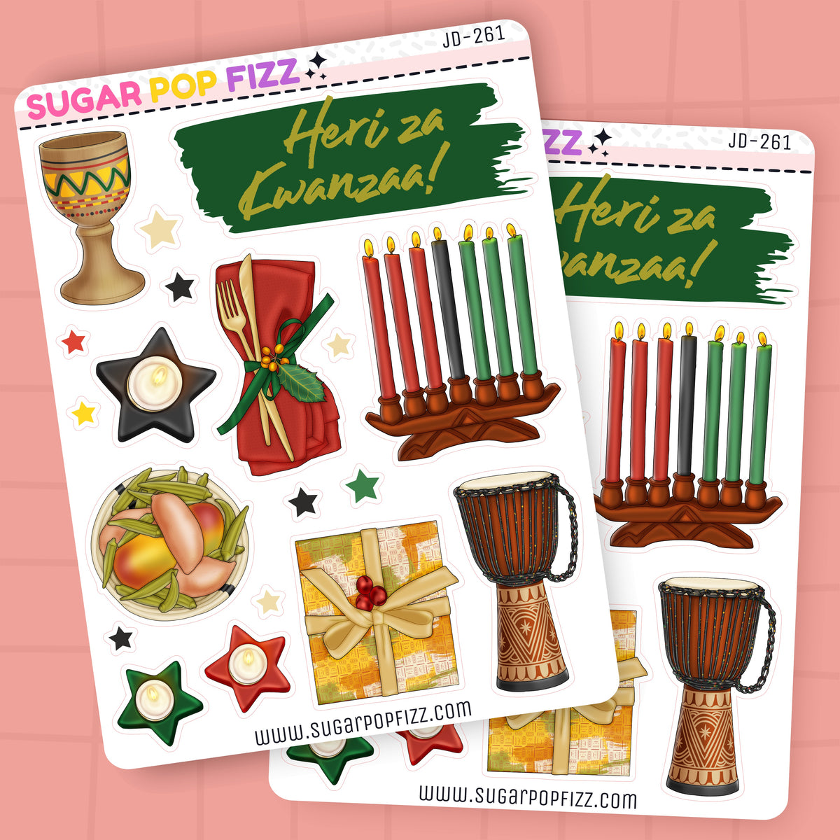 Kwanzaa Journaling Deco Stickers - JD261