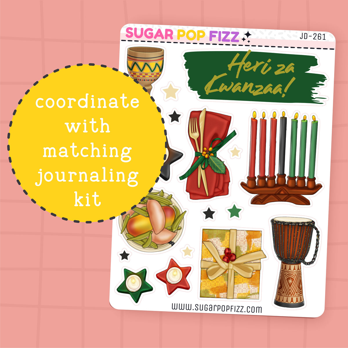 Kwanzaa Journaling Deco Stickers - JD261