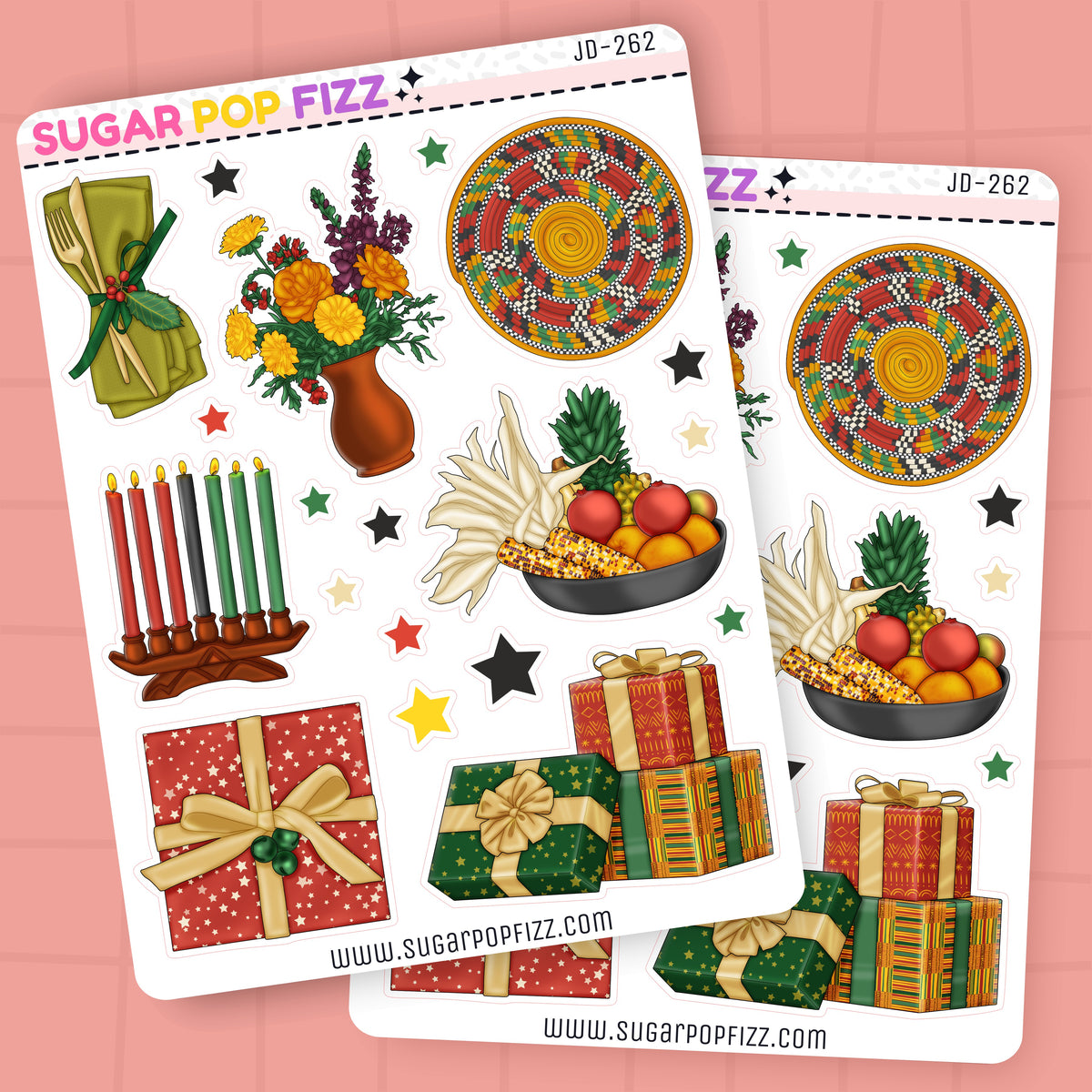 Kwanzaa Journaling Deco Stickers - JD262