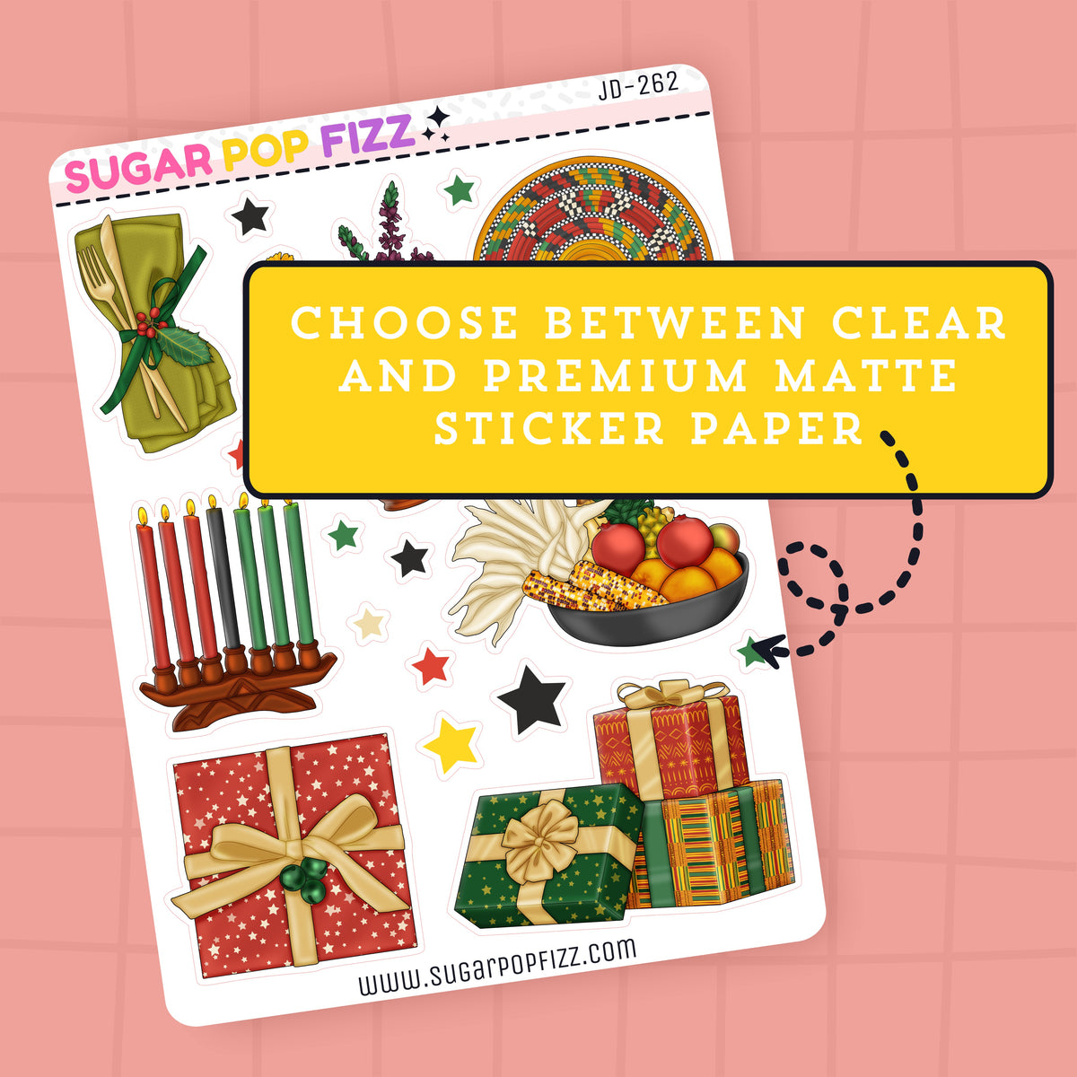 Kwanzaa Journaling Deco Stickers - JD262