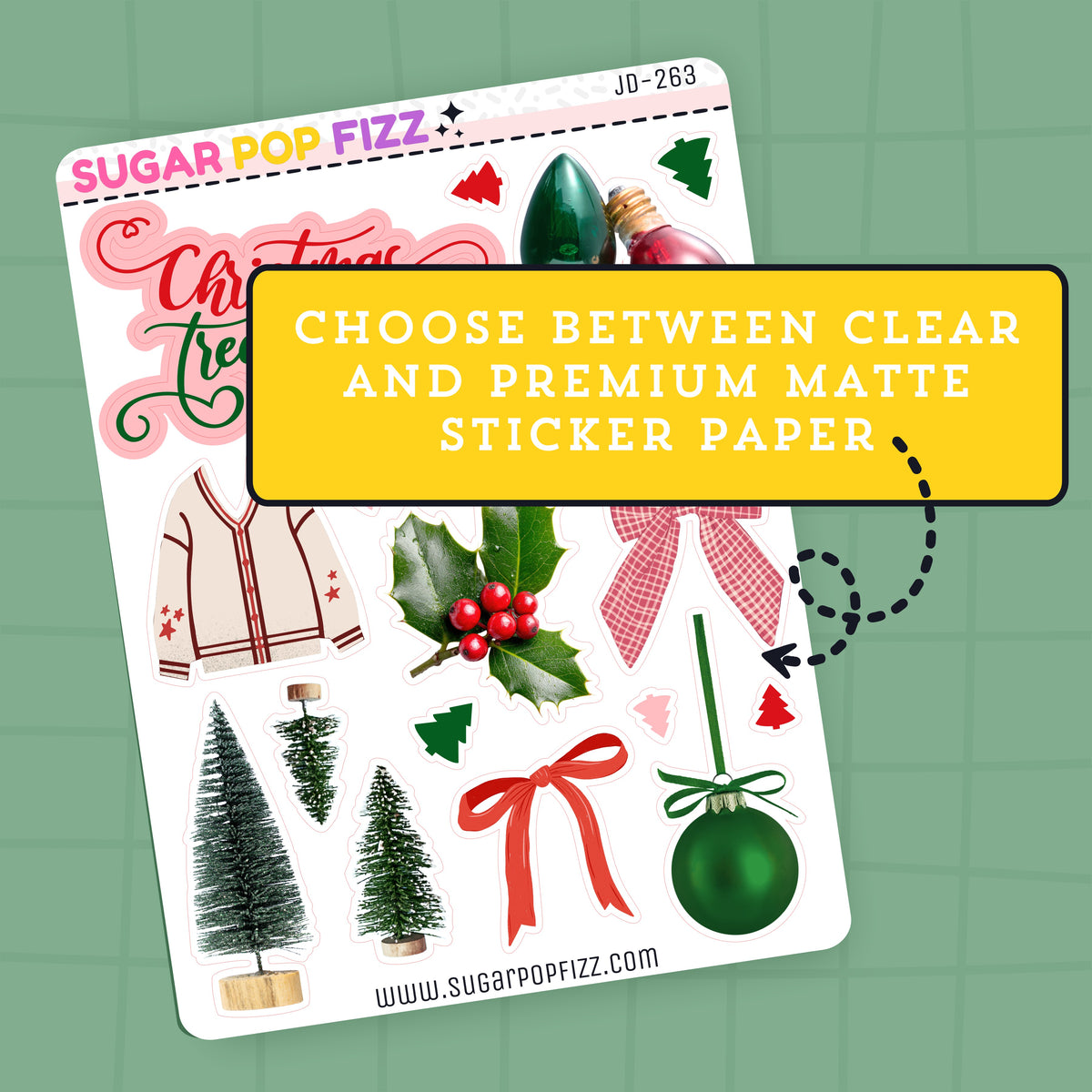 Xmas Tree Farm Journaling Deco Stickers - JD263