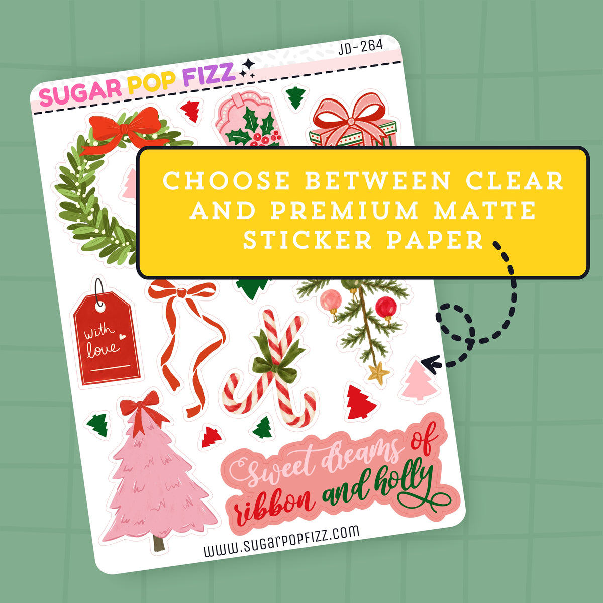 Xmas Tree Farm Journaling Deco Stickers - JD264