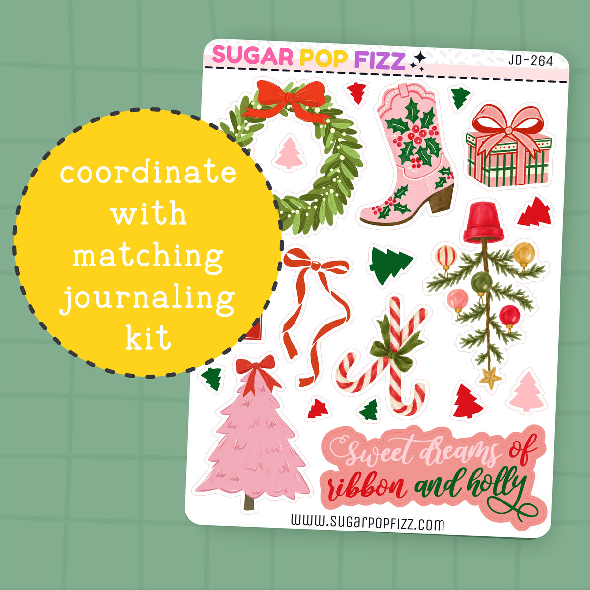 Xmas Tree Farm Journaling Deco Stickers - JD264
