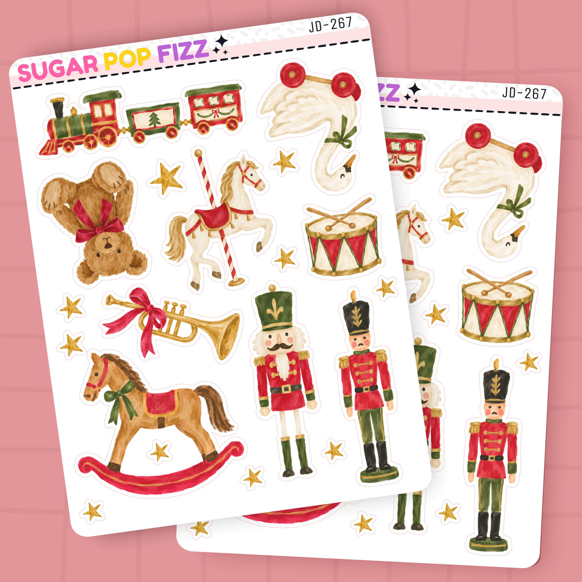 Christmas Toys Journaling Deco Stickers - JD267