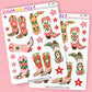 Holiday Boots Journaling Deco Stickers - JD269