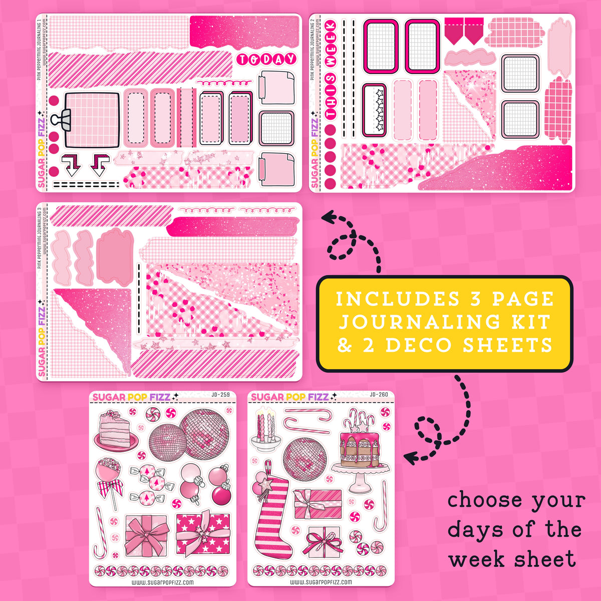Pink Peppermint Journaling BUNDLE