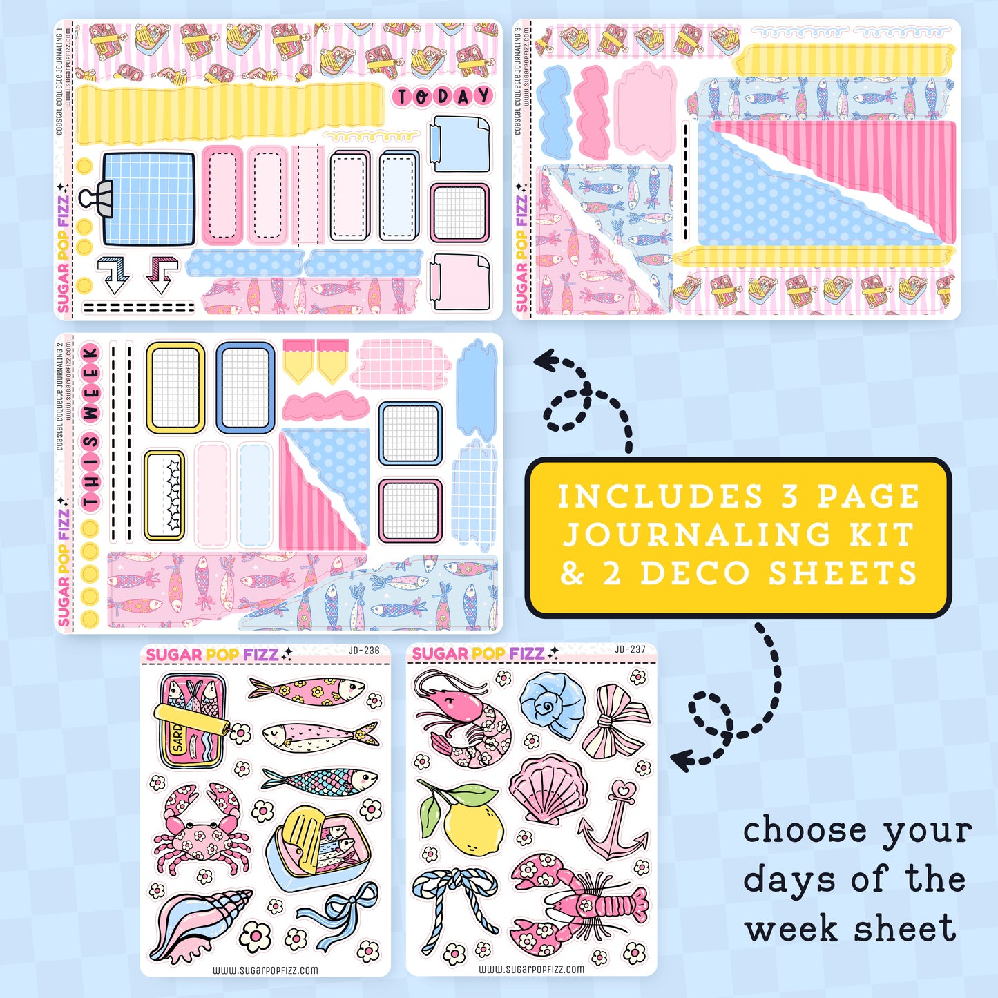 Coastal Coquette Journaling BUNDLE
