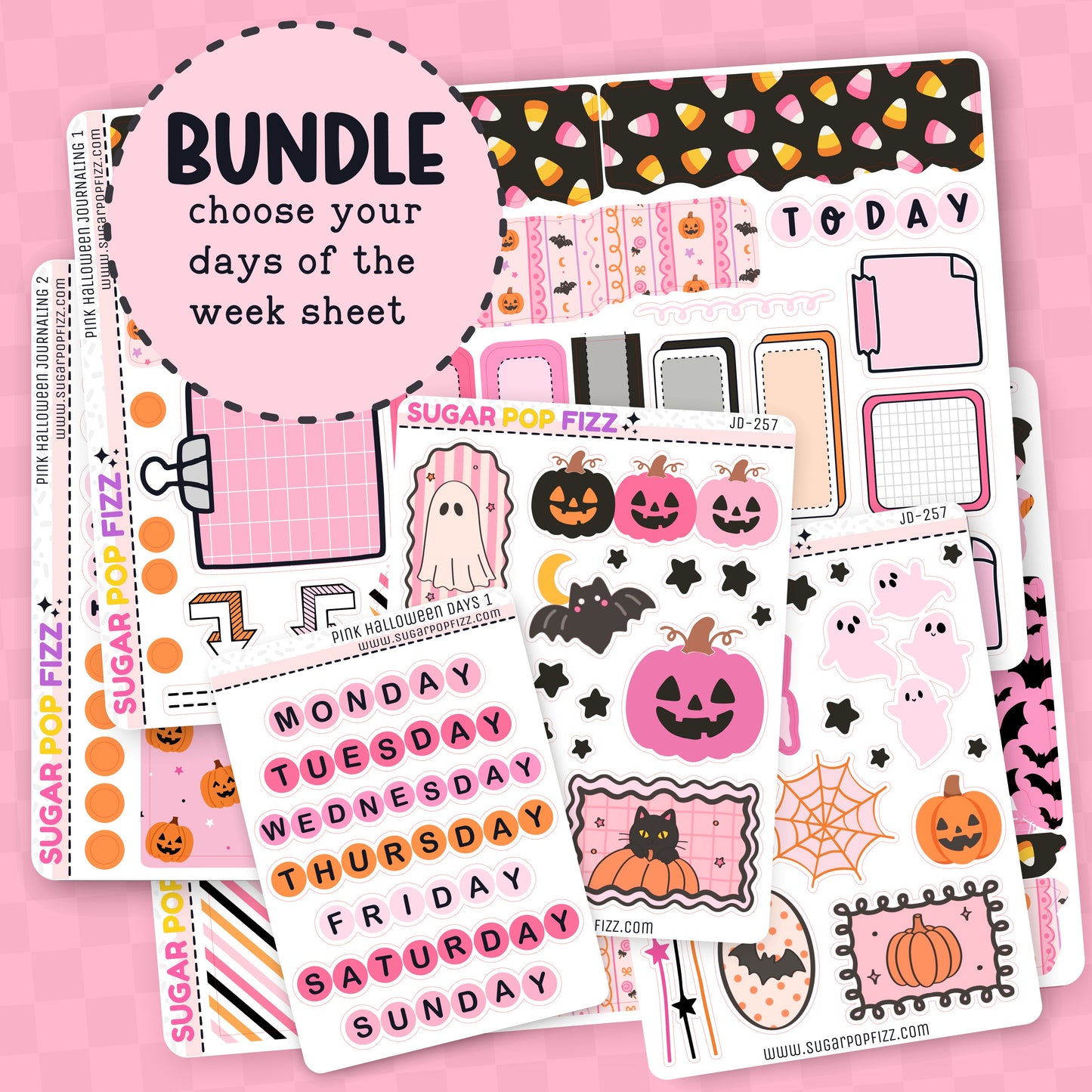 Pink Halloween Journaling BUNDLE