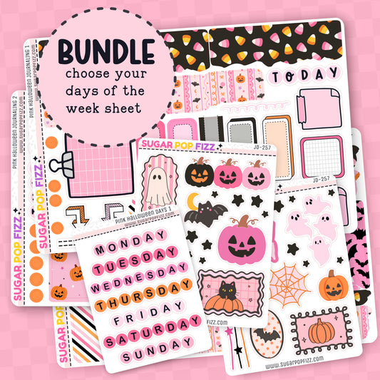 Pink Halloween Journaling BUNDLE