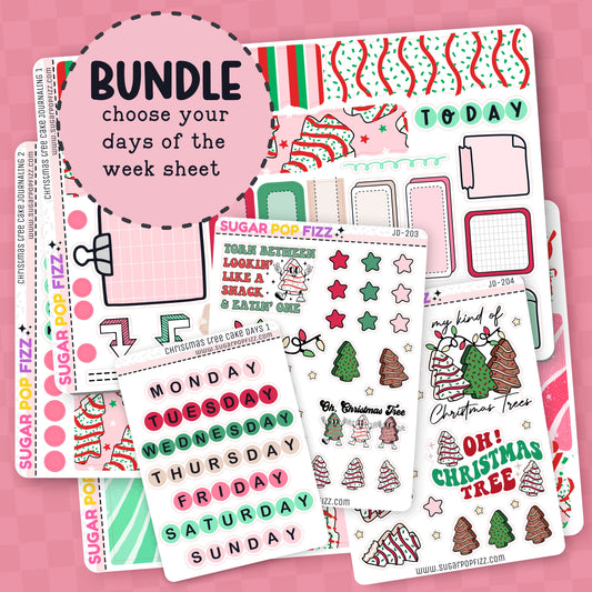 Christmas Tree Cake Journaling BUNDLE