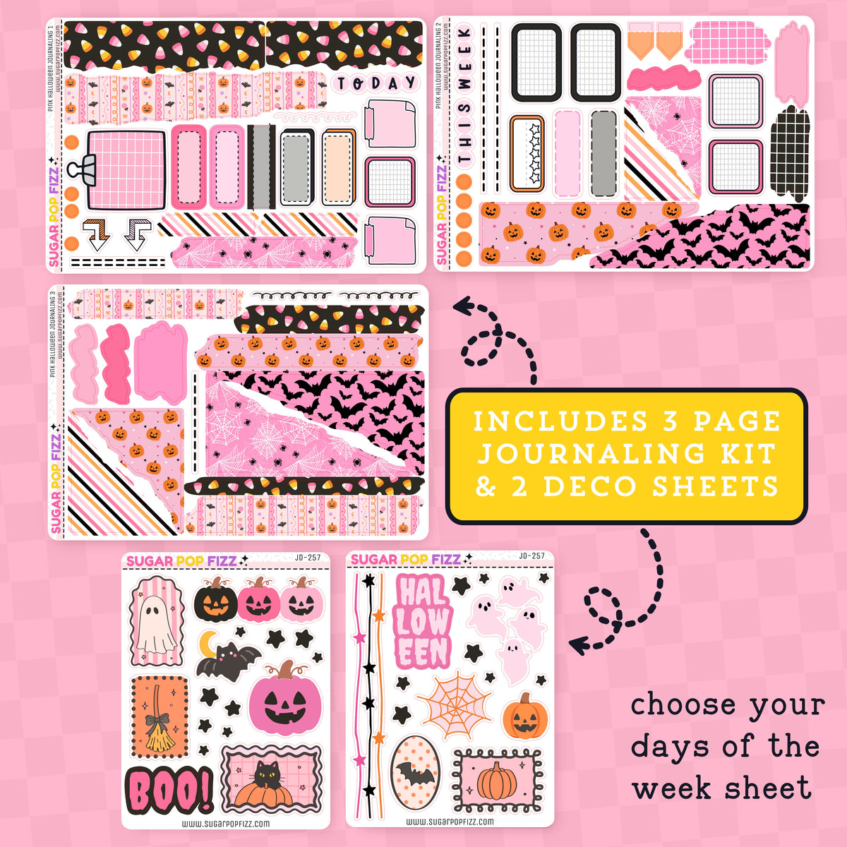 Pink Halloween Journaling BUNDLE