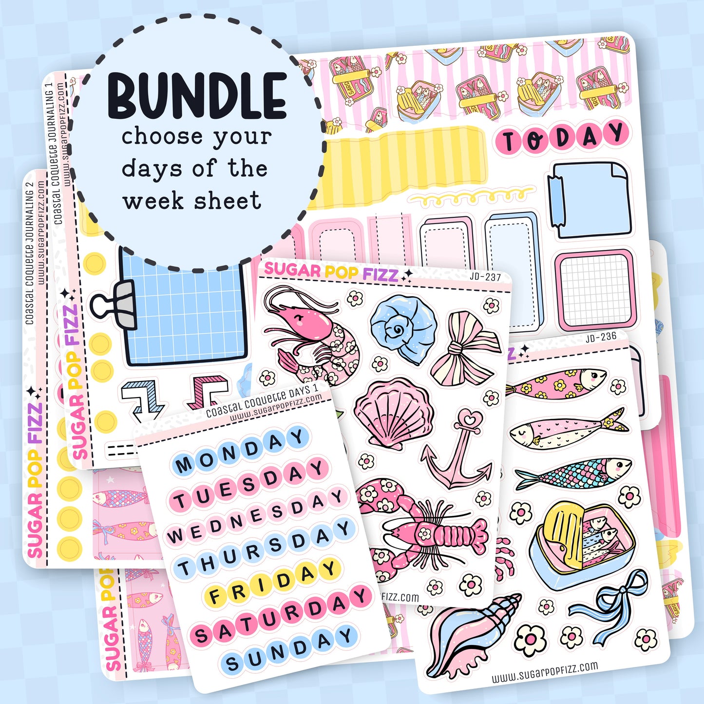 Coastal Coquette Journaling BUNDLE